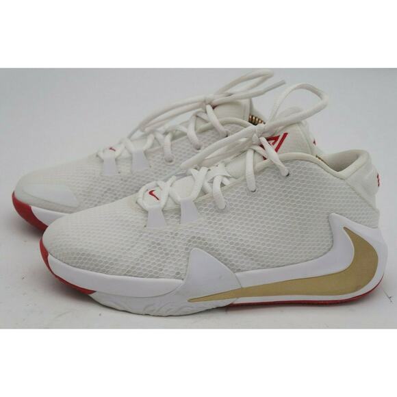 Nike Zoom Freak 1 5Y Rose Giannis White Red Gold BQ 5633-100 Shoes air kd lebron